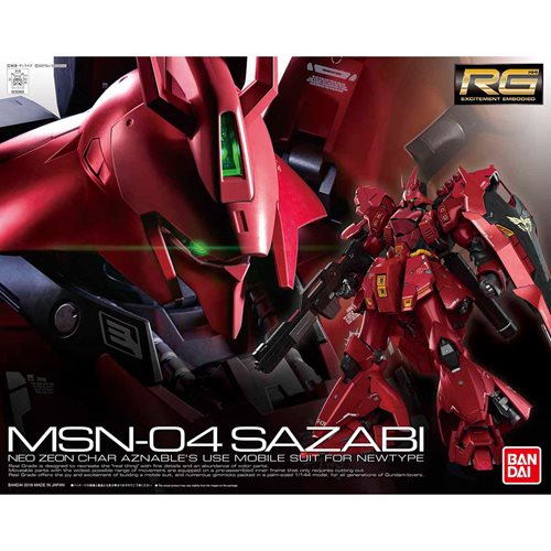RG Mobile Suit Gundam Sazabi Real Grade 1:144 Scale Model Kit